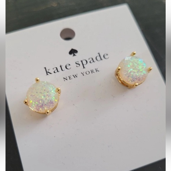 kate spade Jewelry - Kate Spade Opal Glitter Gumdrop Earrings NEW